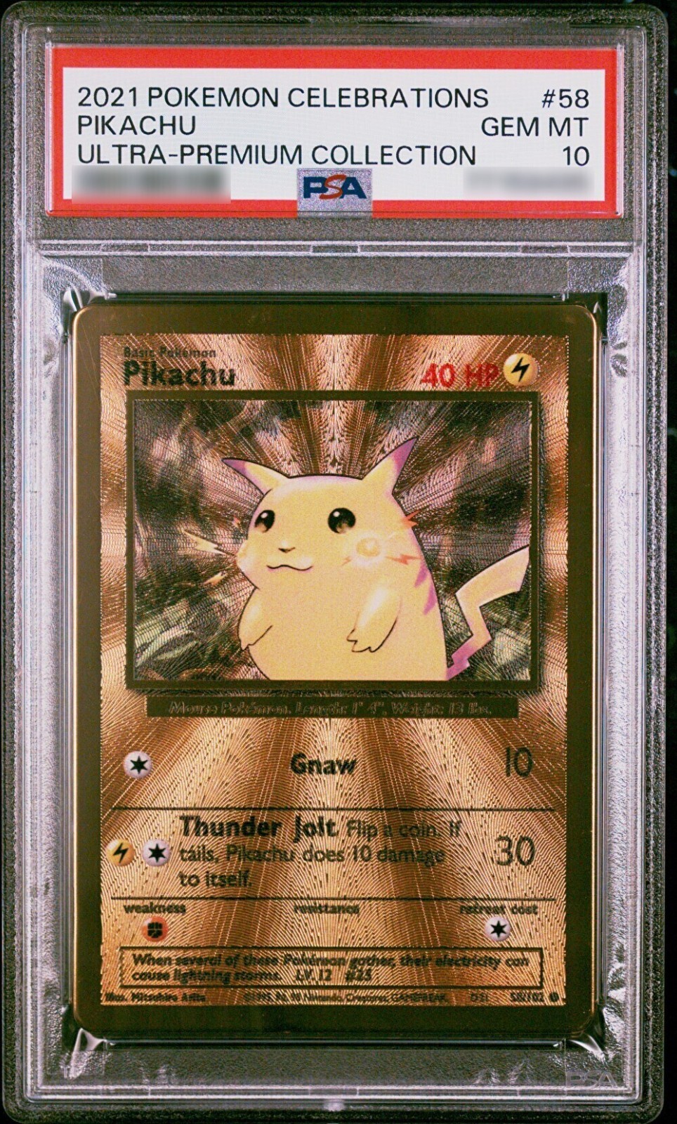 PSA 10 2021 Pokemon Celebrations Ultra Premium UPC PIKACHU