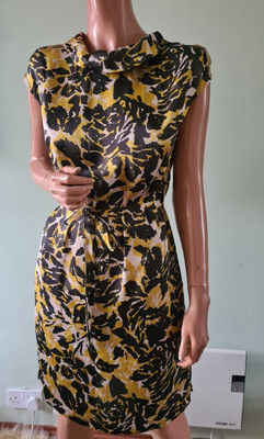 NWT Clements Ribeiro XS 8 Luxury Silky Feel Belted Special Occasion Dress