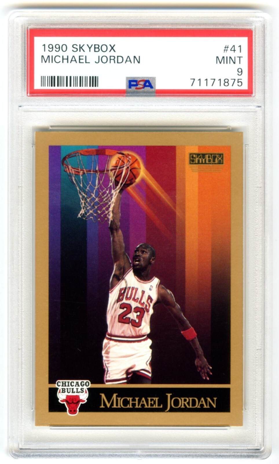 MICHAEL JORDAN~1990 SKYBOX PSA-9 MINT GRADED NBA BASKETBALL MICHAEL JORDAN~1990 SKYBOX PSA-9 MINT GRADED NBA BASKETBALL