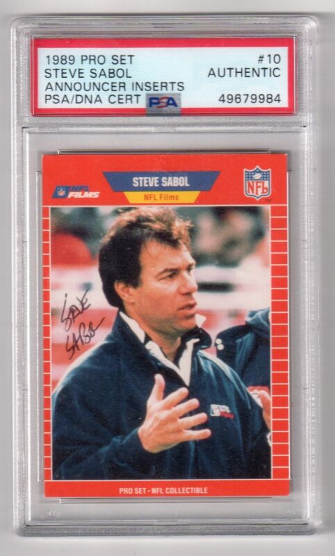 Steve Sabol Signed 1989 Pro Set Football Card Psa/Dna Certified Autograph Hof