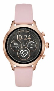 Michael Kors Access Runway 41 mm Rose Gold Tone Stainless Steel Case Women's Pink Silicone Band Smart Watch Michael Kors Access Runway 41 mm Rose Gold Tone Stainless Steel Case Women's Pink Silicone Band Smart Watch