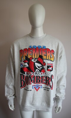 Mitchell & Ness Essendon Bombers AFL Mens 1993 Premiers Print Crew Jumper Size L