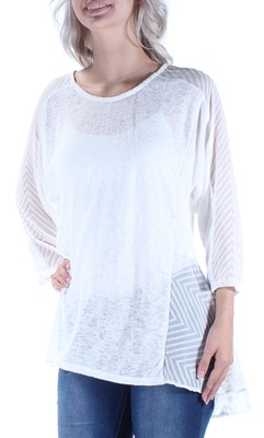 

ALFANI Женский топ с длинными рукавами и воротником-стойкой Hi-Lo Hi-Lo с длинными рукавами