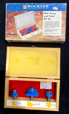 USED - Rockler Mini Frame and Panel Bit Set