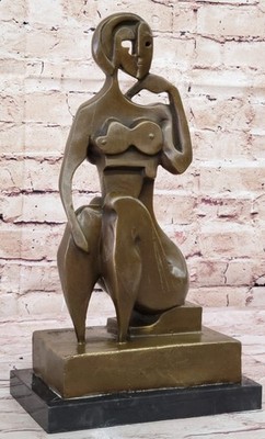 Abstract Art Deco Bronze Profile of Woman.  Lost Wax Method  Artwork Sale
