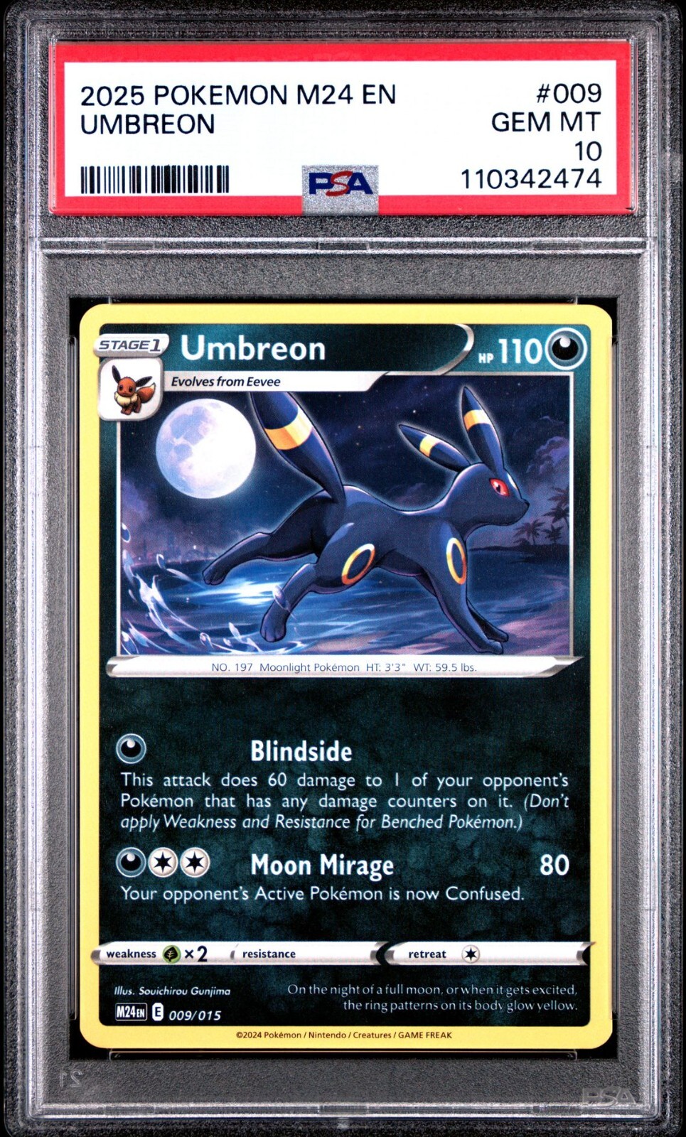 2000年 Umbreon プロモカード #197 Gem Mint 10 2000 Pokemon Japanese Crossing The Ruins Holo Umbreon #197