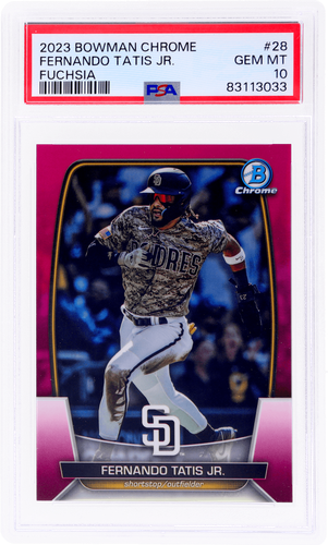 2023 Bowman Chrome Fernando Tatis Jr. Fuchsia Refractor #28