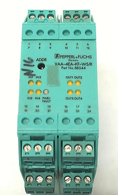 PEPPERL+FUCHS VAA-4EA-KF-WS/R, 88044 INTERFACE SENSOR/ACTUATOR MODULE (3K1D)