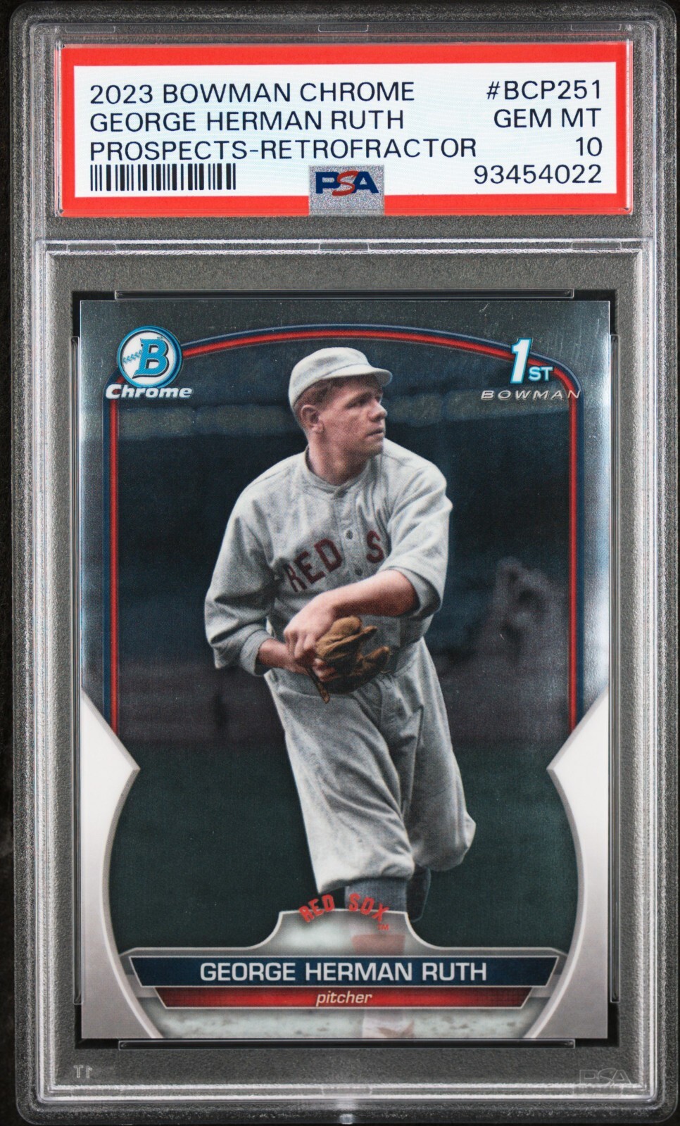 2023 Bowman Chrome Baseball George Herman Babe Ruth BCP-251 2023 Bowman Chrome Baseball George Herman Babe Ruth BCP-251