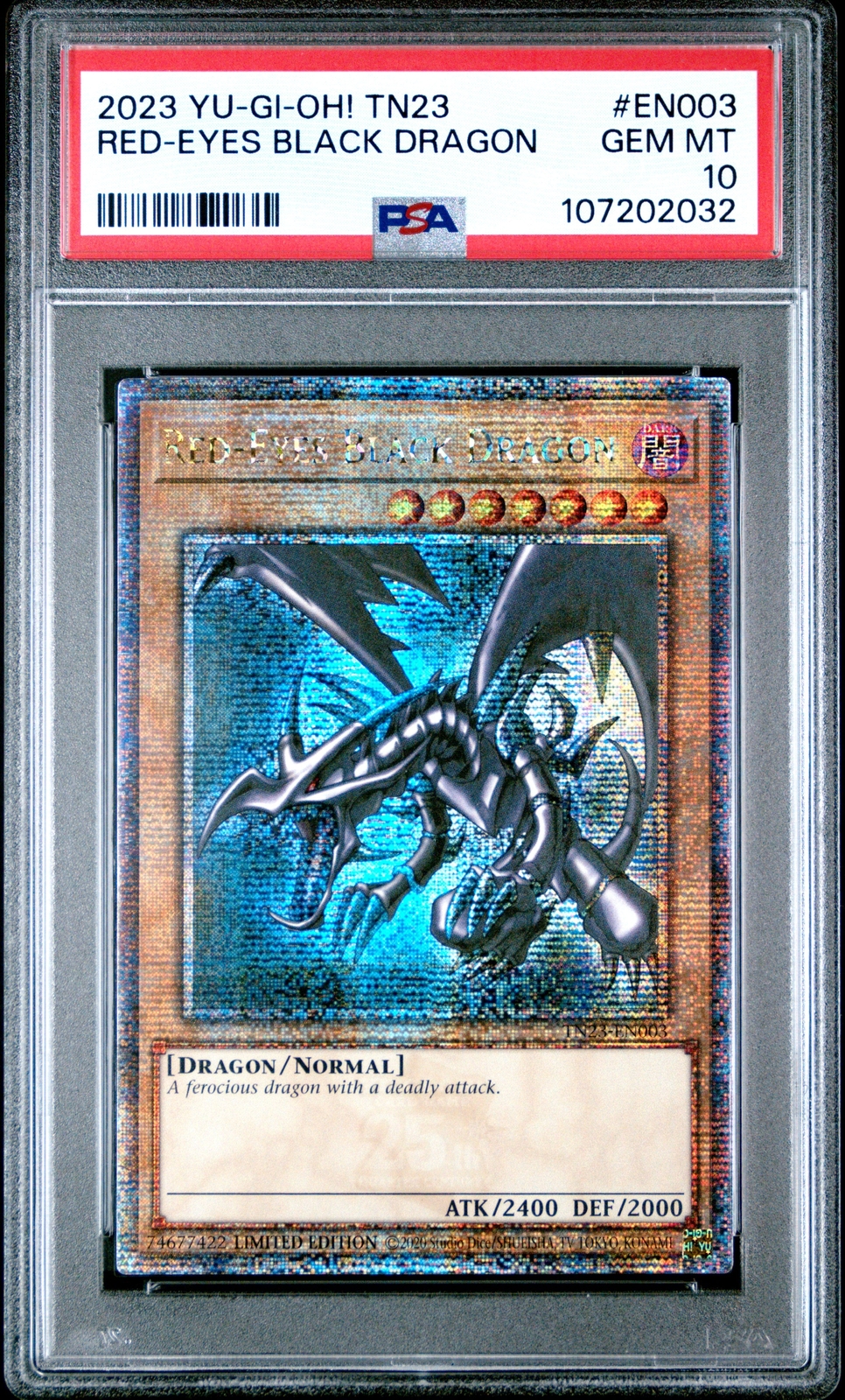 遊戯王 レッドアイズブラックドラゴン 25th TN23-EN003 PSA10 PSA 10 Red Eyes Black Dragon #EN003 Yu-Gi-Oh! 25th