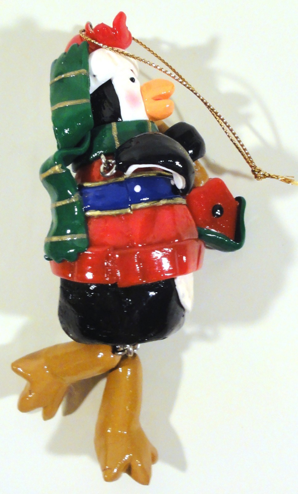 Christmas Ornament, Penguin with Birds & Birdhouse , 5