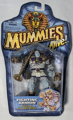 1997 Kenner Mummies Alive Fighting Armon Figure New on Card