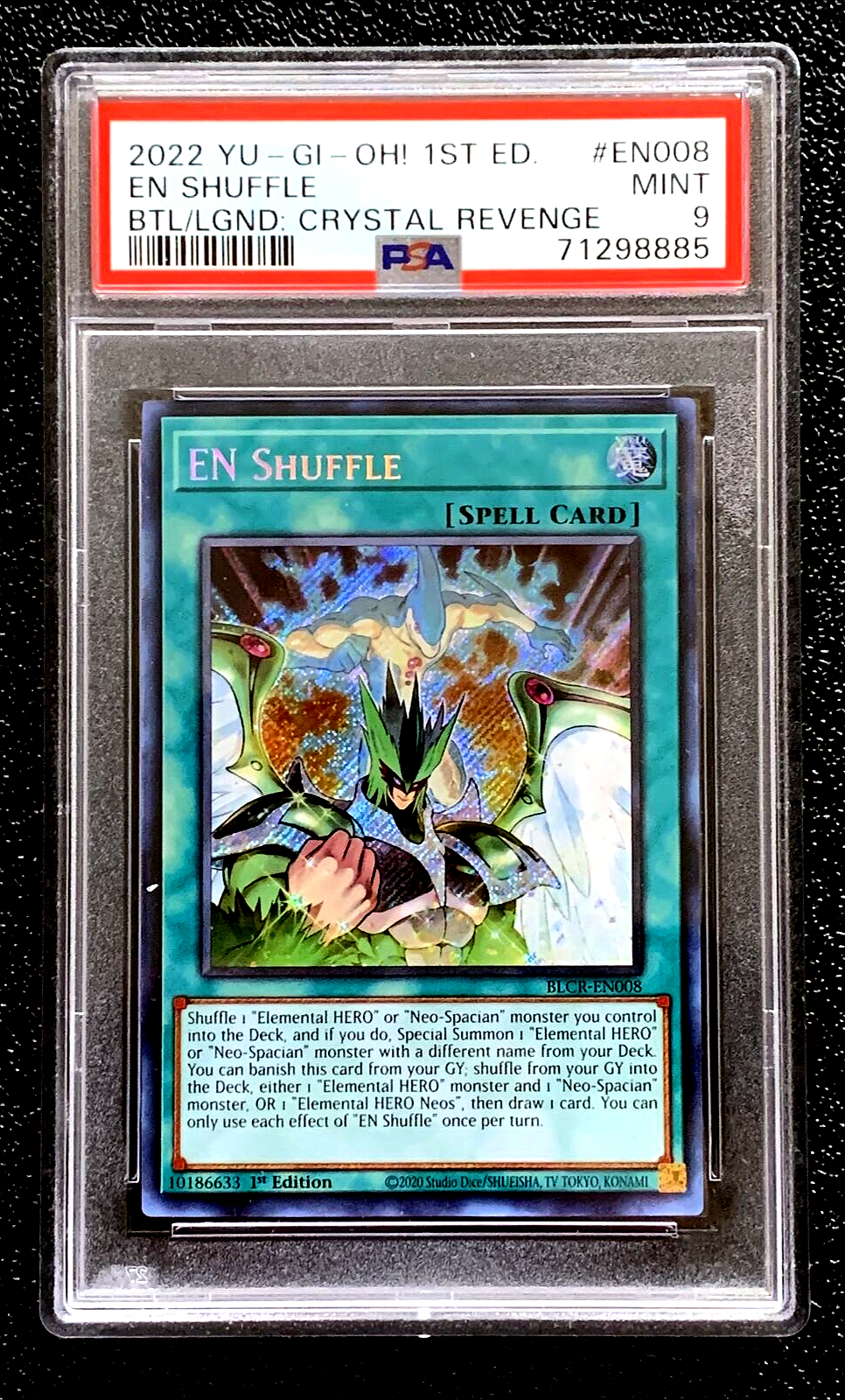 PSA 9 MINT 2022 EN SHUFFLE YUGIOH 1ST ED BATTLE LEGEND EN008