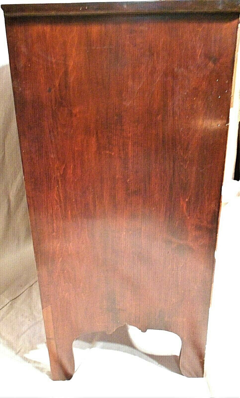 ANTIQUE 18th CENTURY AMERICAN HEPPLEWHITE MAHOGANY & FLAME BIRCH 4 DRAWER CHEST