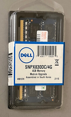Dell SNPX830DC/4G 4GB PC3-10600 DDR3-1333MHz SODIMM Memory Module RAM