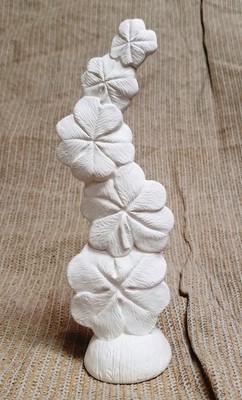 Ceramic Bisque Shamrock Stack of Luck Clover Nowell 1838 U-Paint Ready To Paint