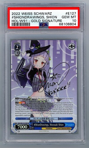 2022 Weiss Schwarz Hololive Murasaki Shion #E127 Hol/W91 Psa