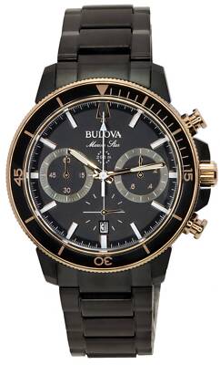 Pre-owned Bulova Marine Star Chronograph Quartz Diver's 98b302 200m Men's Watch