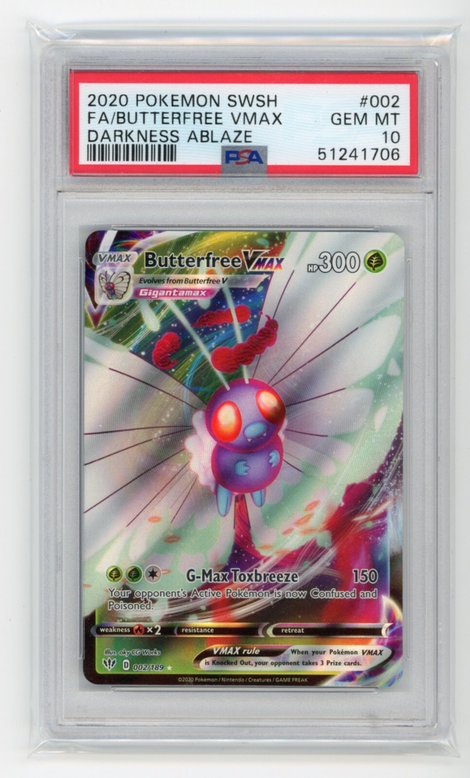 エーフィVMAX PSA 10 PSA 10 GEM MINT 2020 Pokemon Full Art Butterfree VMAX SWSH