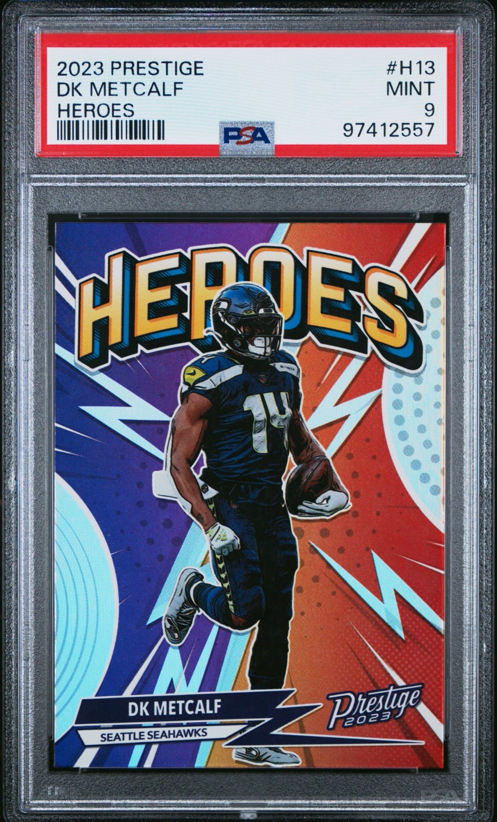 2023 Panini Prestige Heroes #H13 DK Metcalf Seattle Seahawks
