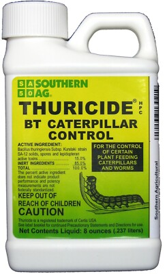 Thuricide BT Caterpillar Control  8oz Controls Ants Moths Worms by Southern Ag
