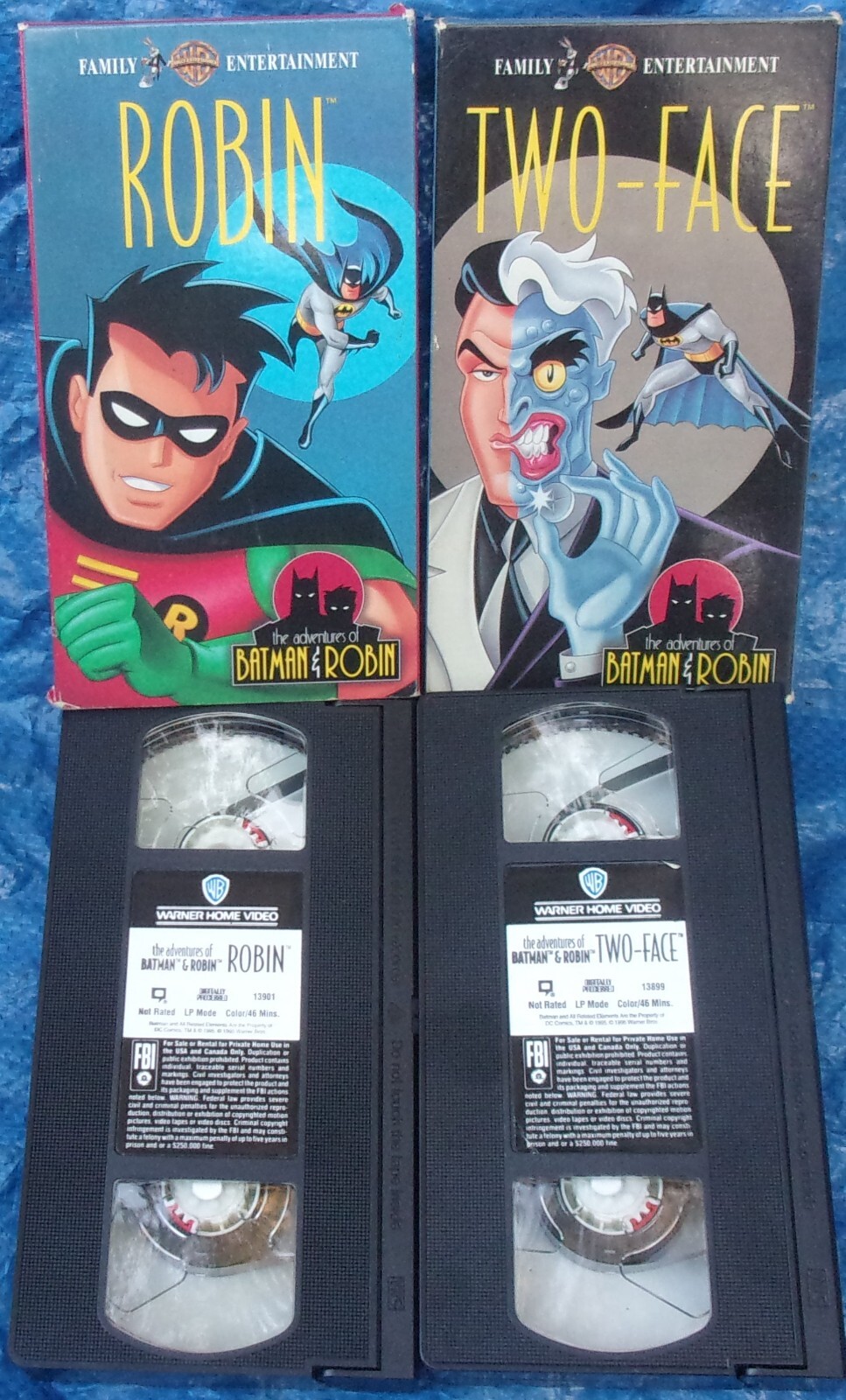 DC Comics Adventures Of Batman & Robin Cartoon VHS Video Lot