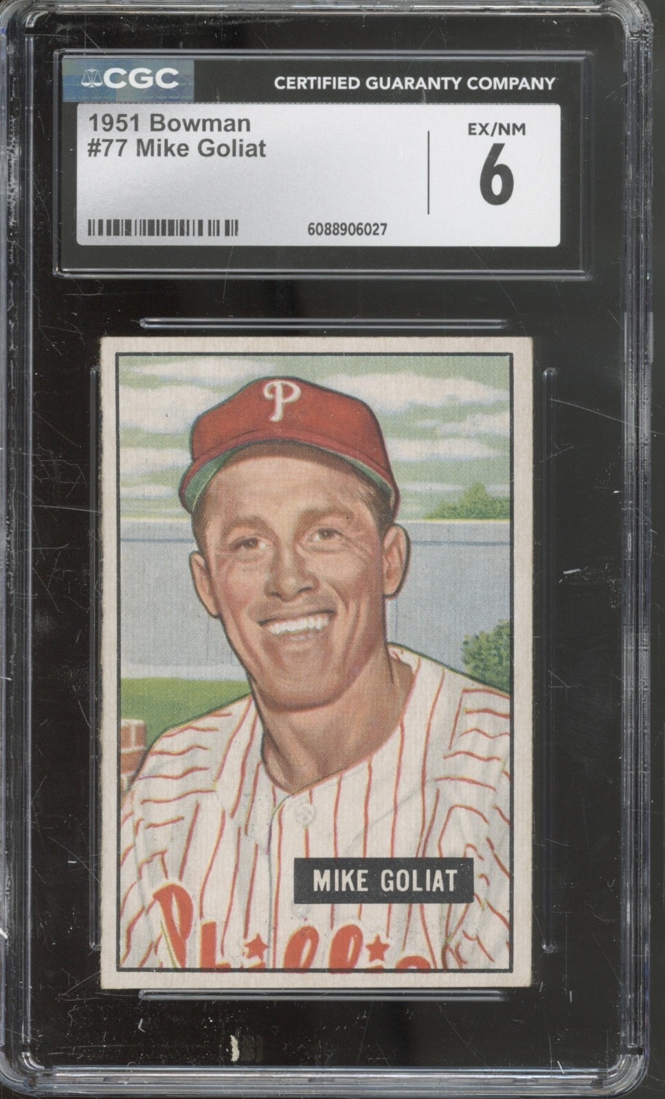 1951 Bowman Baseball Set-Break #77 Mike Goliat EX-NM CGC 6