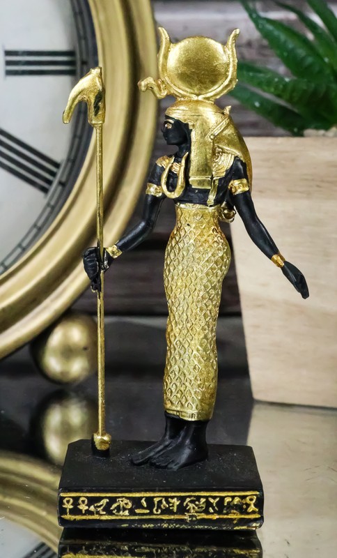 Egyptian Goddess Of Motherhood Hathor Dollhouse Miniature Statue Gods Of