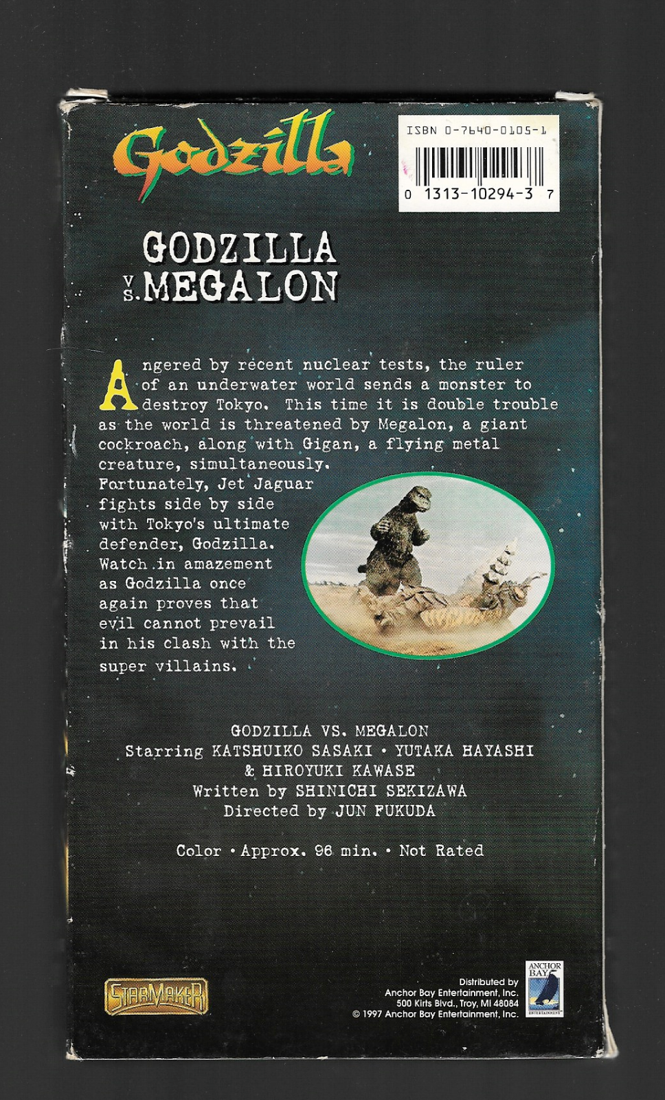 GODZILLA VS MEGALON  HORROR VHS  !!!!