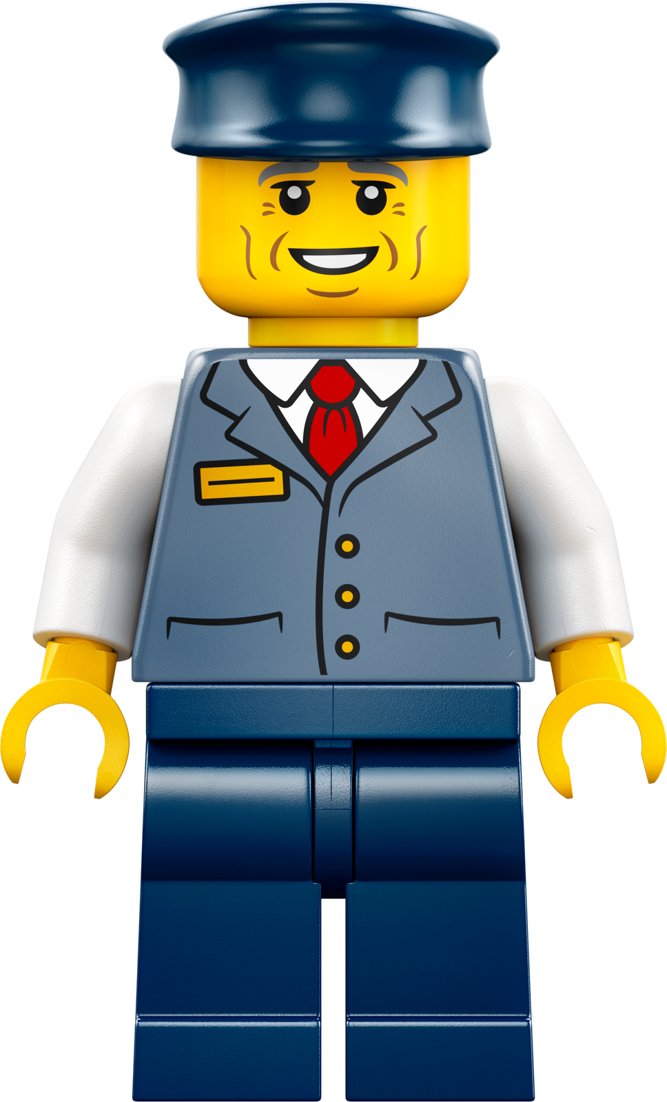 Bus Driver - Male, Sand Blue Vest over White Shirt (cty1769)