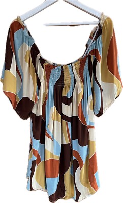 Haven Saba Flutter Sleeve Reversible Nursing Top Pucci Print Size M/L
