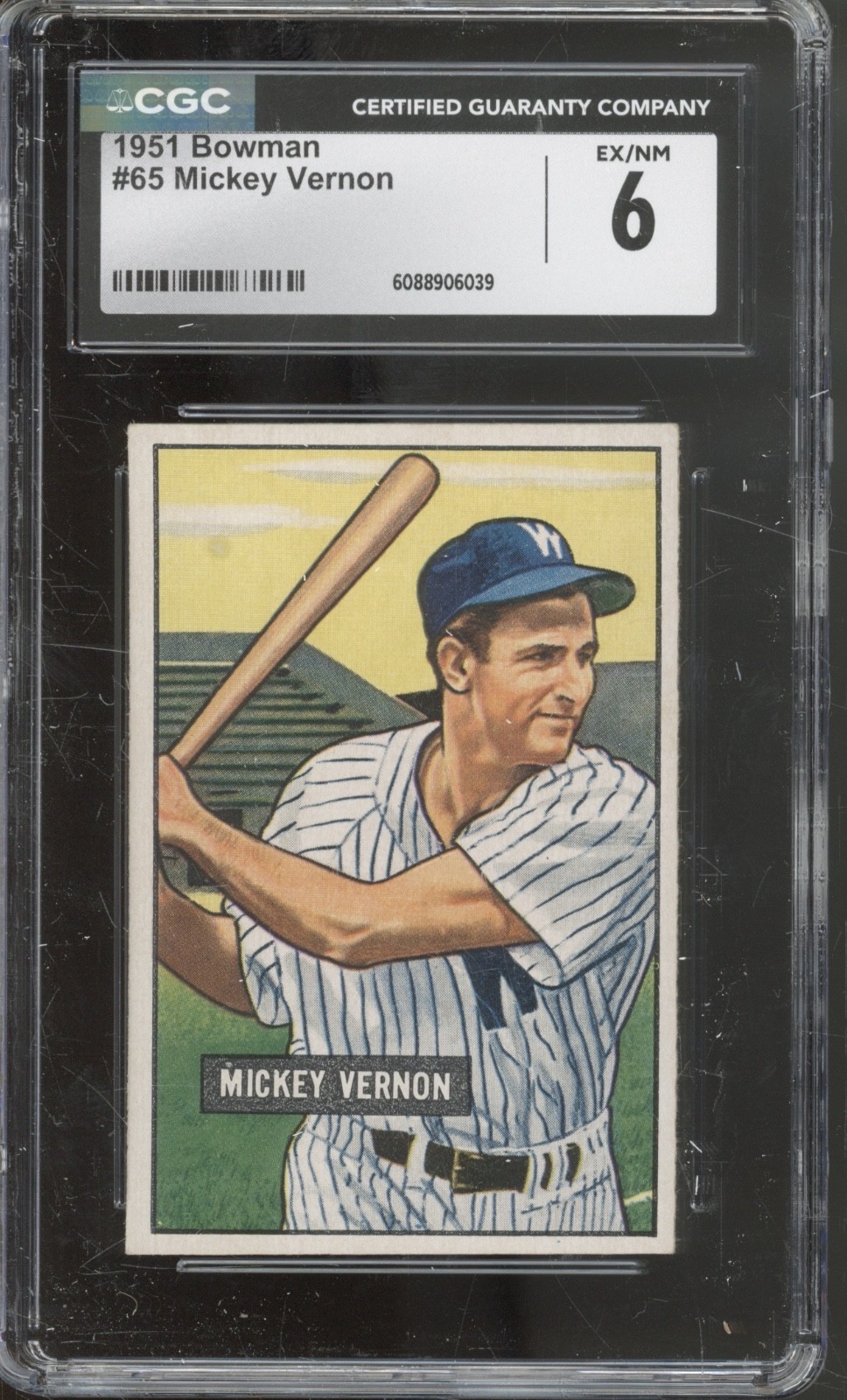 1951 Bowman Baseball Set-Break #65 Mickey Vernon EX-NM CGC 6