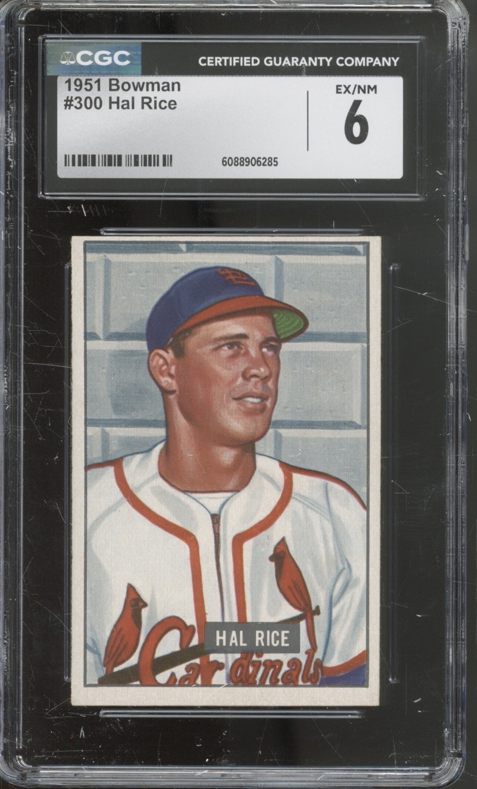 1951 Bowman Baseball Set-Break #300 Hal Rice RC Rookie EX-NM CGC 6