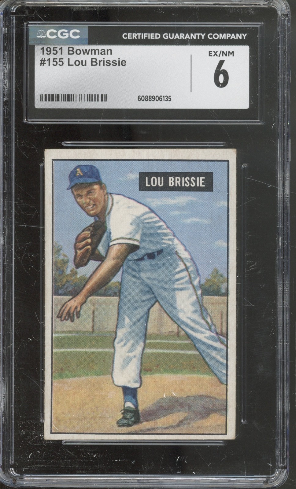 1951 Bowman Baseball Set-Break #155 Lou Brissie EX-NM CGC 6
