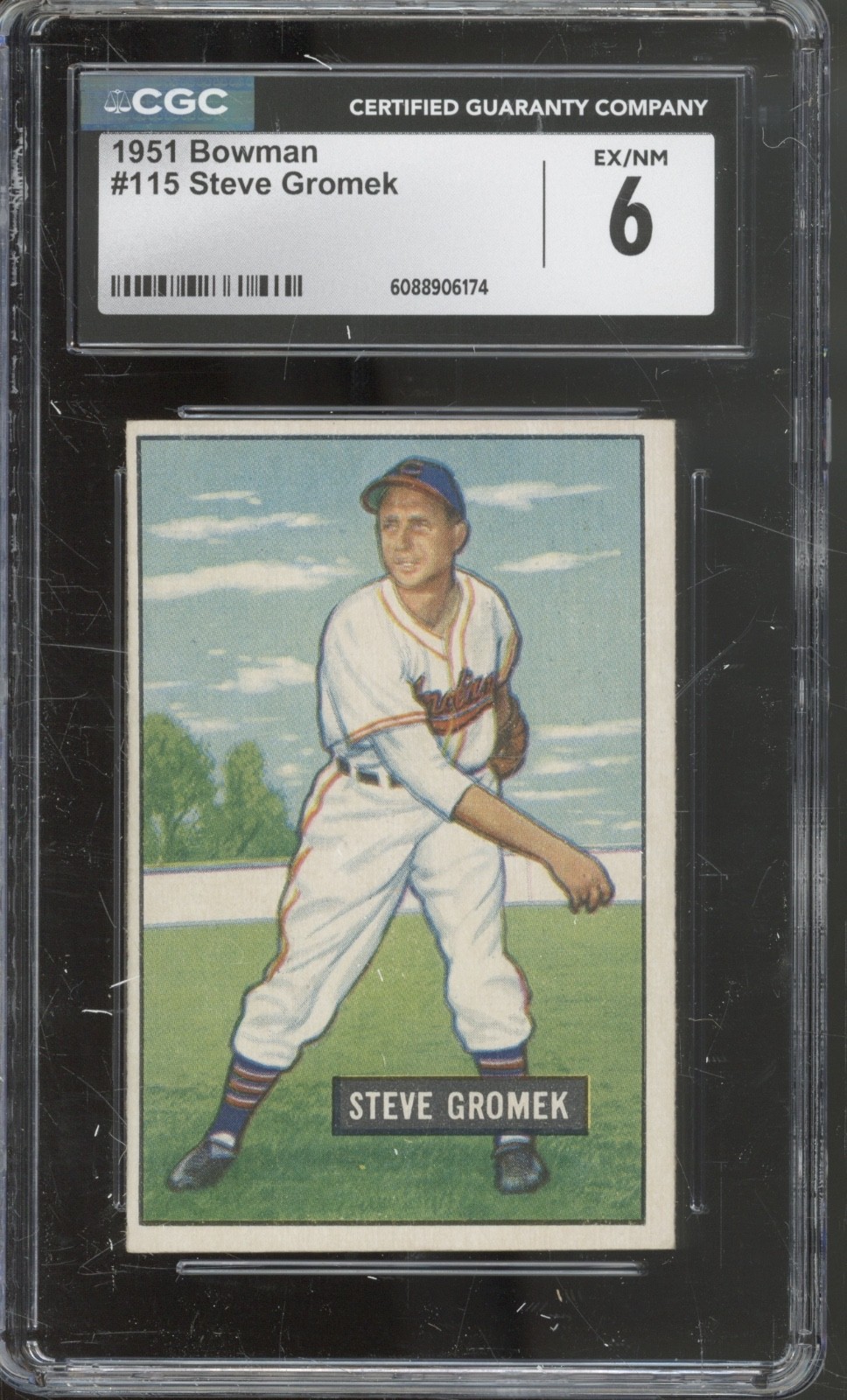 1951 Bowman Baseball Set-Break #115 Steve Gromek EX-NM CGC 6