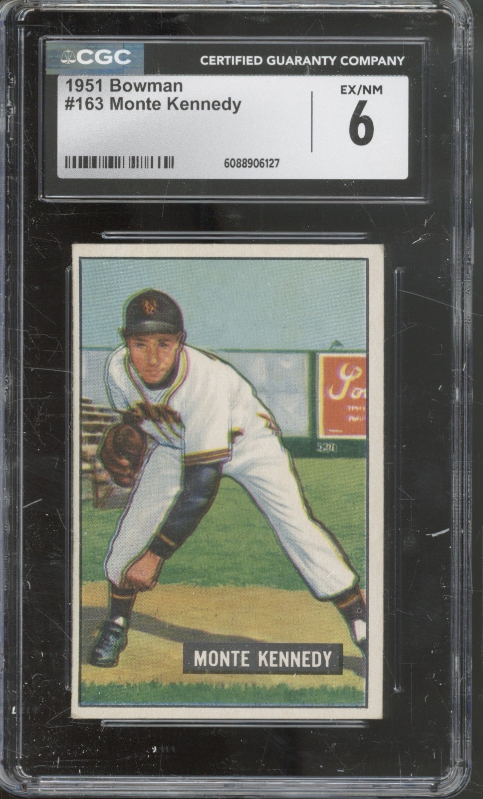 1951 Bowman Baseball Set-Break #163 Monte Kennedy EX-NM CGC 6