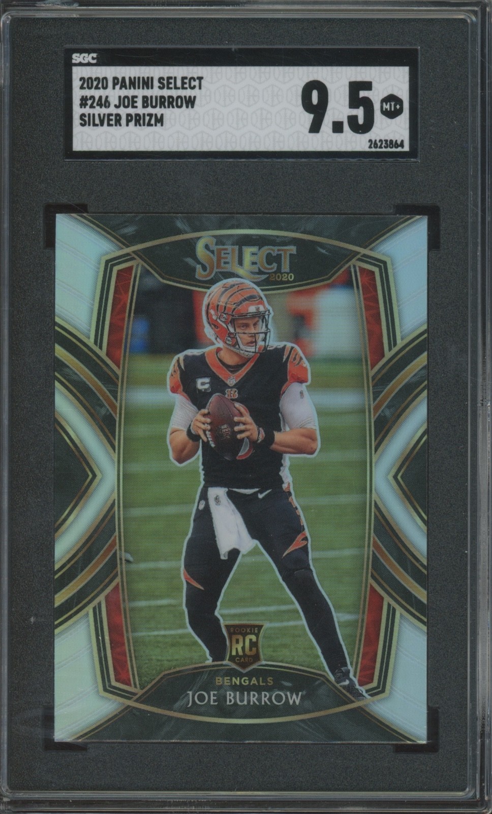2020 Panini Select Silver Prizm #246 Joe Burrow RC Rookie Mint+ SGC 9.5