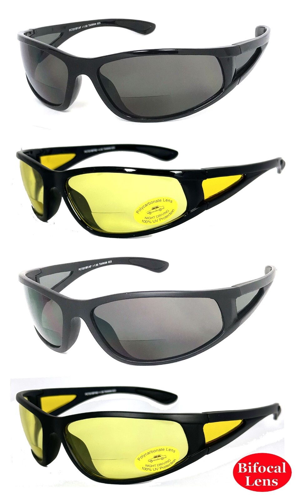 1 or 2 Pairs Inner Bifocal Sunglasses Sun Reader