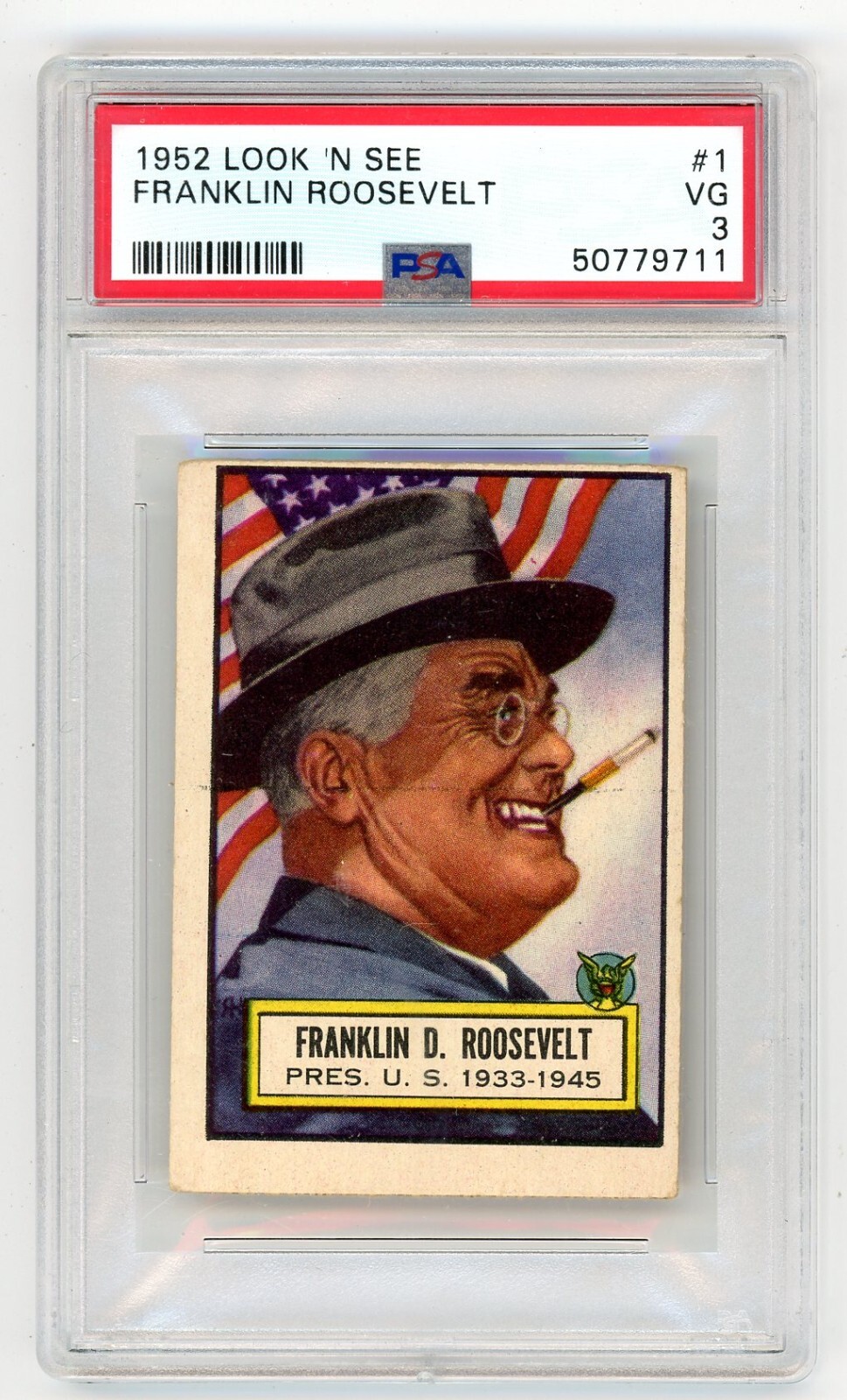 1952 Topps Look N See FRANKLIN ROOSEVELT SP #1 PSA 3 VG