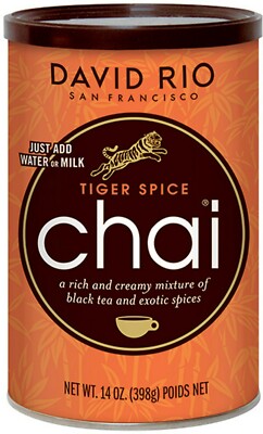 (39,67 /kg) David Rio Tiger Spice Chai Latte, 398 g, mit Gewürzen, Pulver,  USA