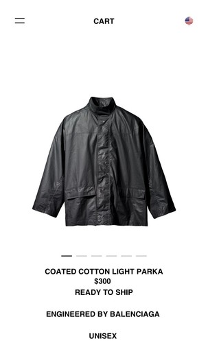 Yeezy Gap Coated Cotton Light Parka Size L Balenciaga | eBay Yeezy Gap Coated Cotton Light Parka Size L Balenciaga | eBay