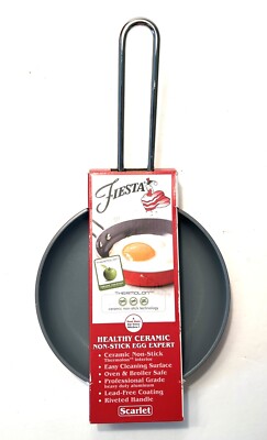 FIESTA Scarlet Red Non-Stick Egg Expert Frying Pan Healthy Ceramic - 5 