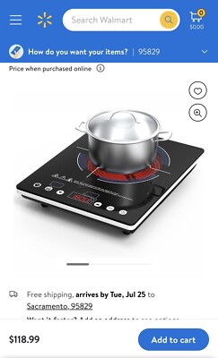 Electric Cooktop Portable, Electric Hot Plate Single Burner Electric Stove Top