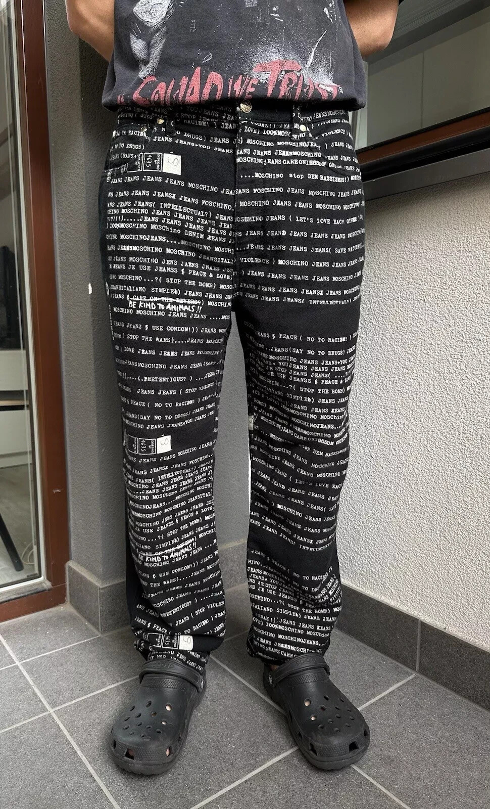 90s Y2K MOSCHINO JEANS デザイン フレアパンツ N870 $_12.JPG?set_id=880000500F