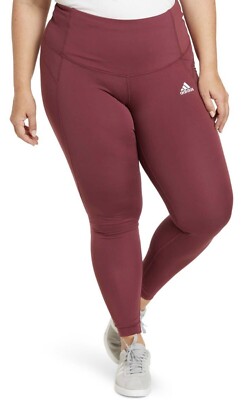 Adidas Feel Brilliant Designed To Move Tights Women's 2X Victory Crimson/White