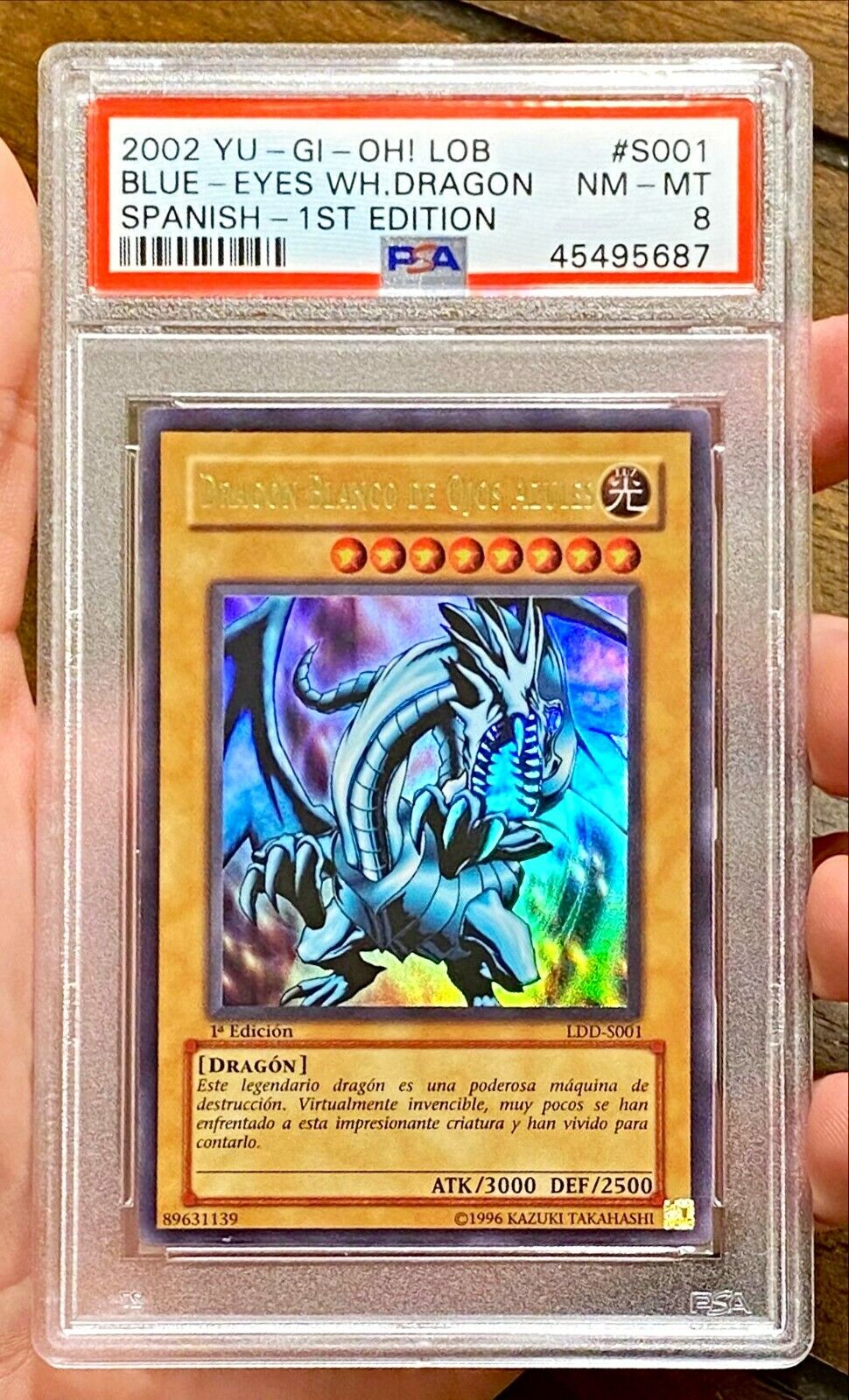 2002 Yugioh BLUE-EYES WHITE DRAGON LOB-001 LDD-S001 Spanish 2002 Yugioh BLUE-EYES WHITE DRAGON LOB-001 LDD-S001 Spanish