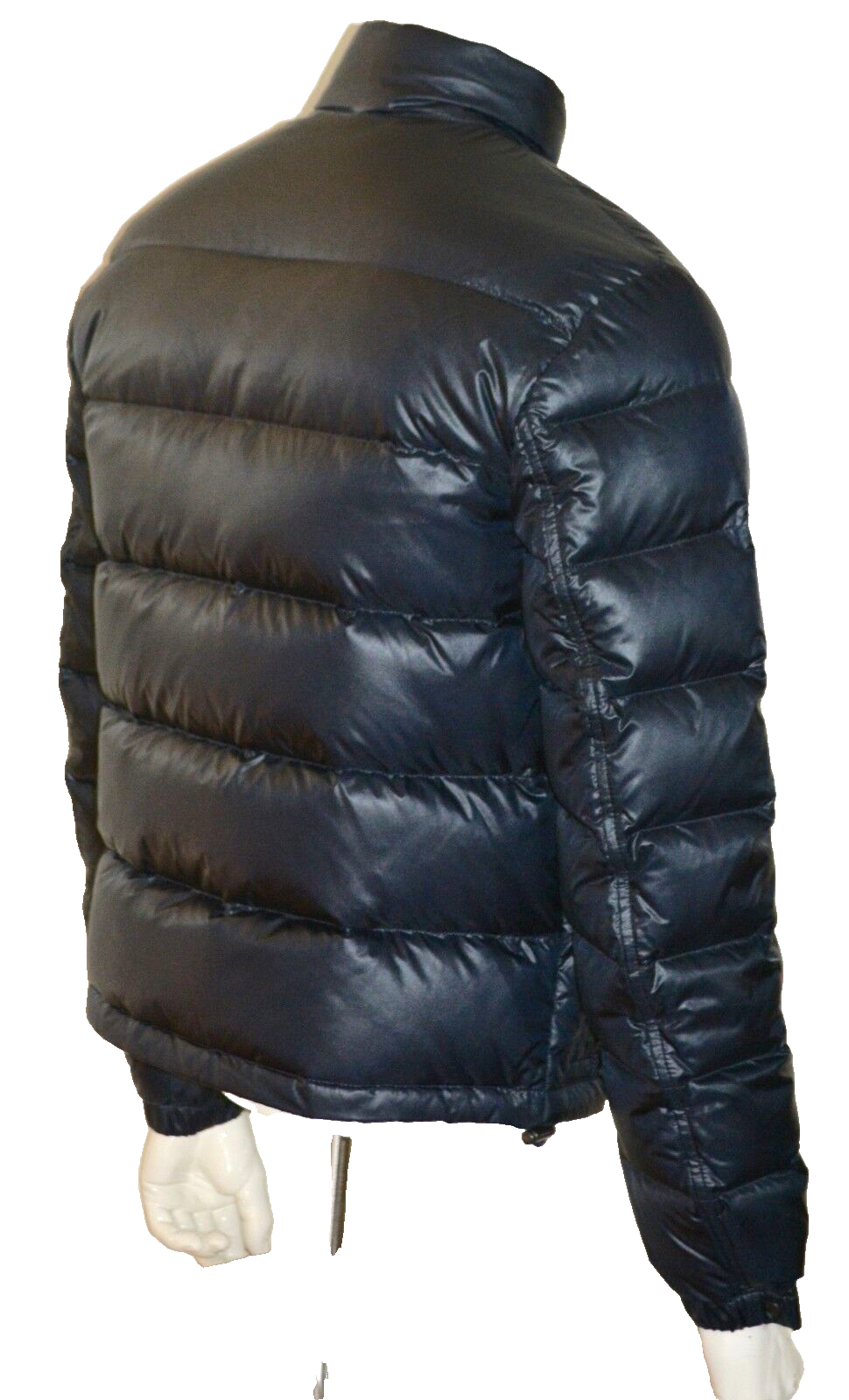 Pre-owned Burberry Brit Mens Duck Down Quilted Puffer Jacket Coat Sz Large In Blue