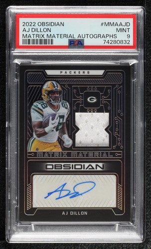 2022 Panini Obsidian A. J. Dillon #MMA-AJD