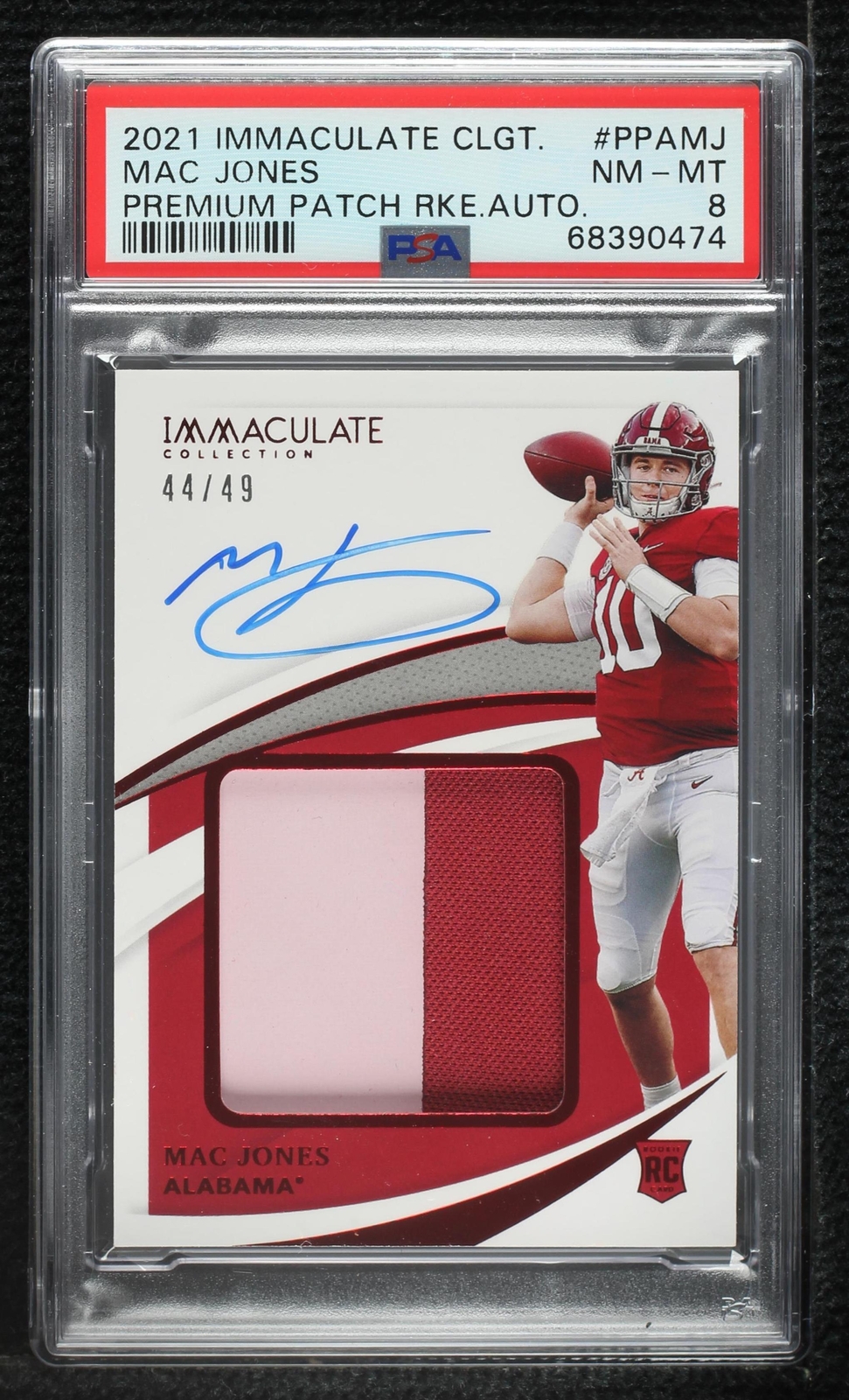 2021 Panini Immaculate Collection Collegiate Mac Jones #PPA-MJ