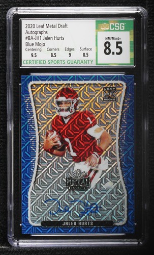 2020 Leaf Metal Draft Jalen Hurts #BA-JH1